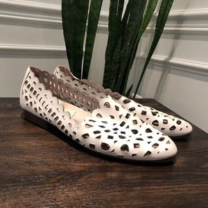 SIZE 7.5 Woman's White Loafers